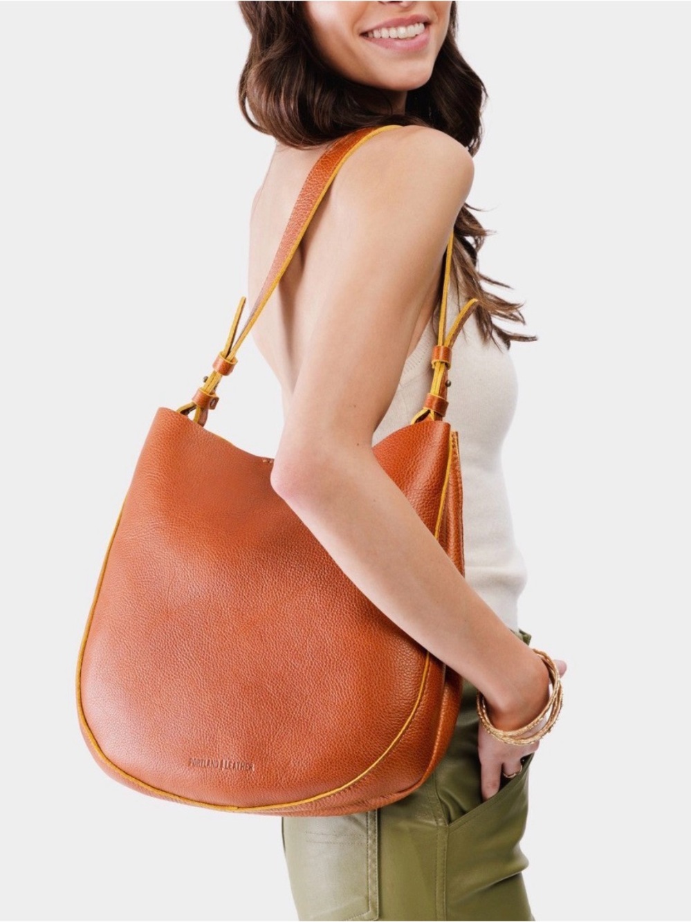Portland Leather Goods NWOT Large Olivia in Sienna